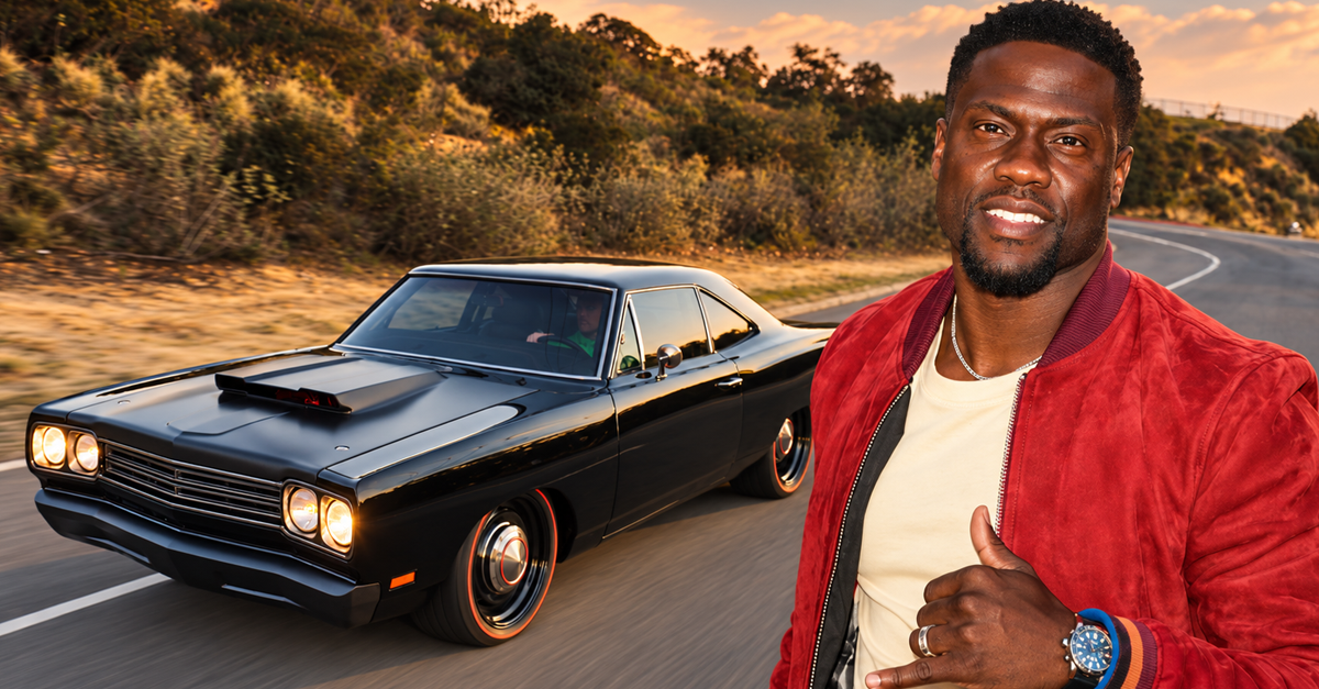 Kevin Hart as seen on September 01, 2021 in Los Angeles, California, with AI-generated background
