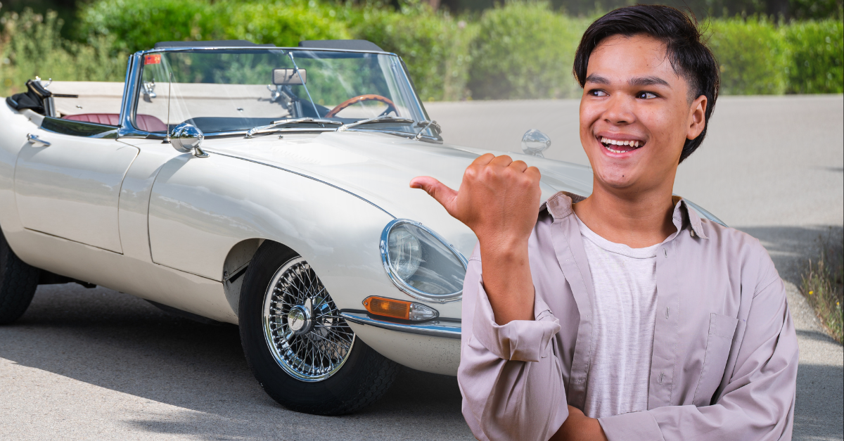 Madrid, Spain. April 12, 2025. The Jaguar E-Type