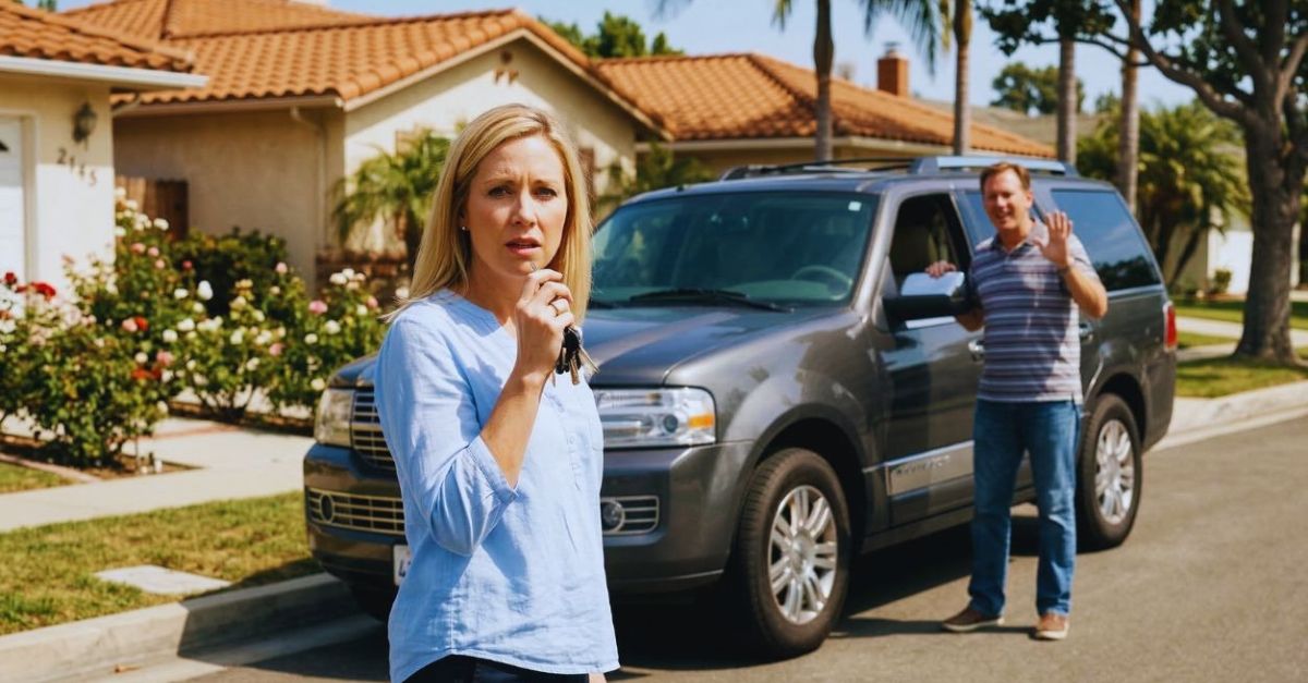 woman and a man on neighborhood street