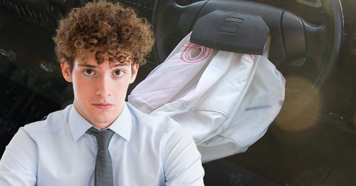 The airbag of a SEAT Ibiza automobile