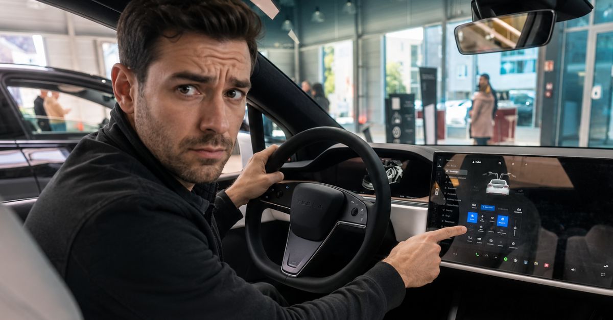 Man Using The Touchscreen