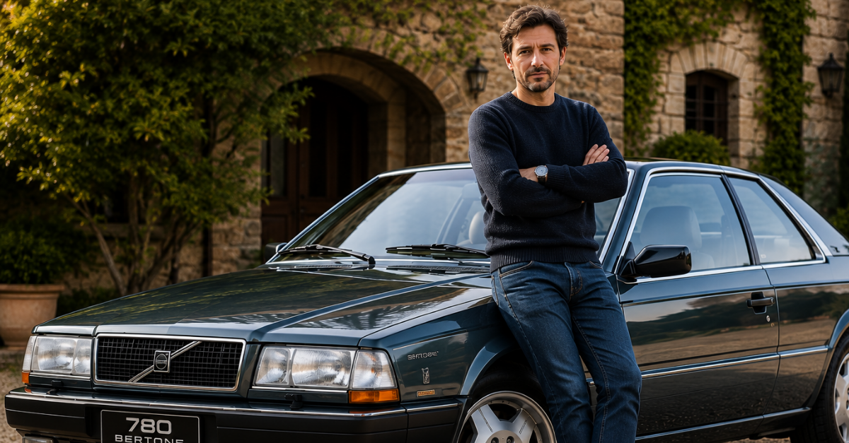 man standing by volvo
