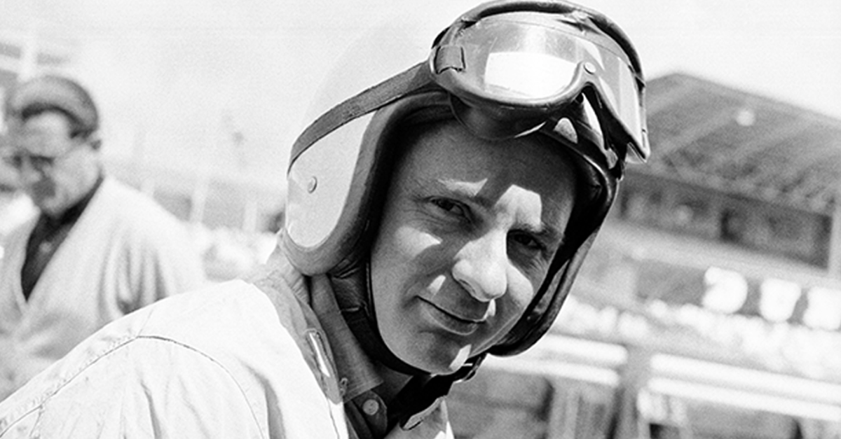 Bruce McLaren at Brands Hatch motor racing circuit, Kent, England
