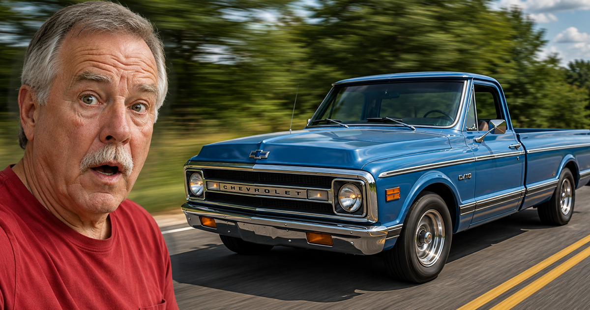 Man with an old pickup truck