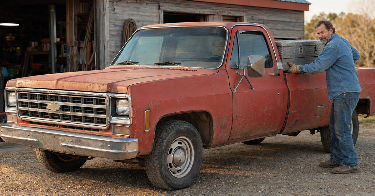 Old red truck