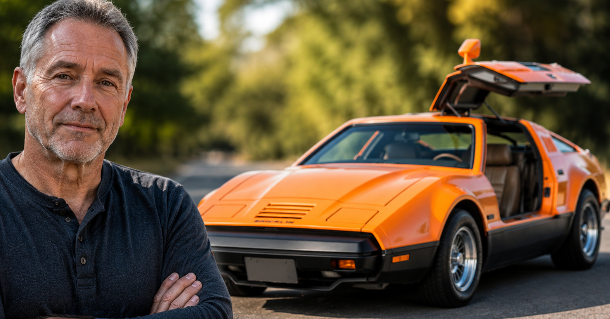 Bricklin SV-1, Man looking at camera