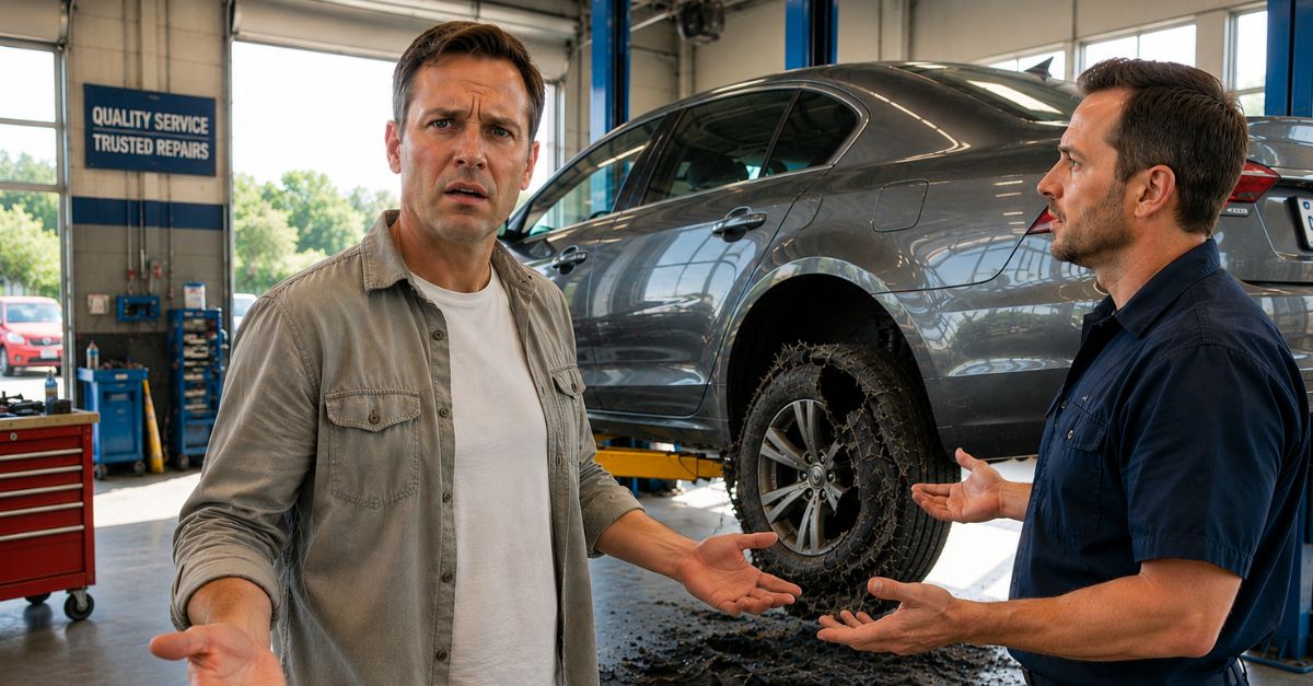 My mechanic says I should replace all four tires because one can't be repaired