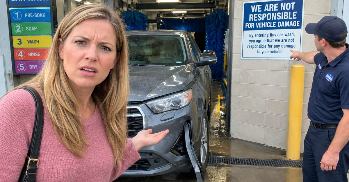 My car wash ripped off a piece of trim