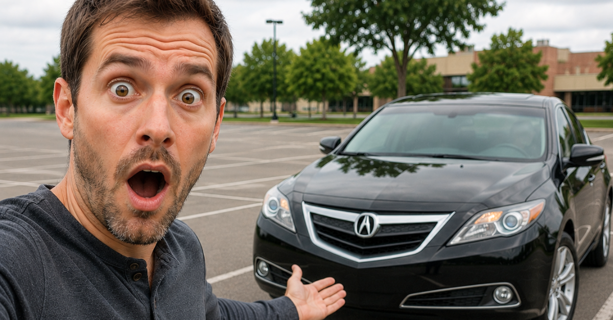 Man excited by 2010s Acura